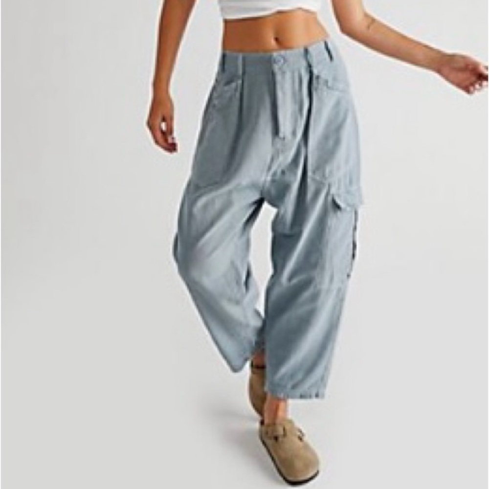 BLUE Free People Bay To Breakers Pants